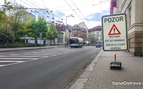 Řidiči obrňte se trpělivostí pří jízdě centrem Ostravy, začíná rekonstrukce Českobratrské ulice