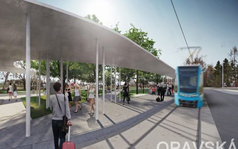 Vizualizace tramvajové trati na 7. a 8.obvod