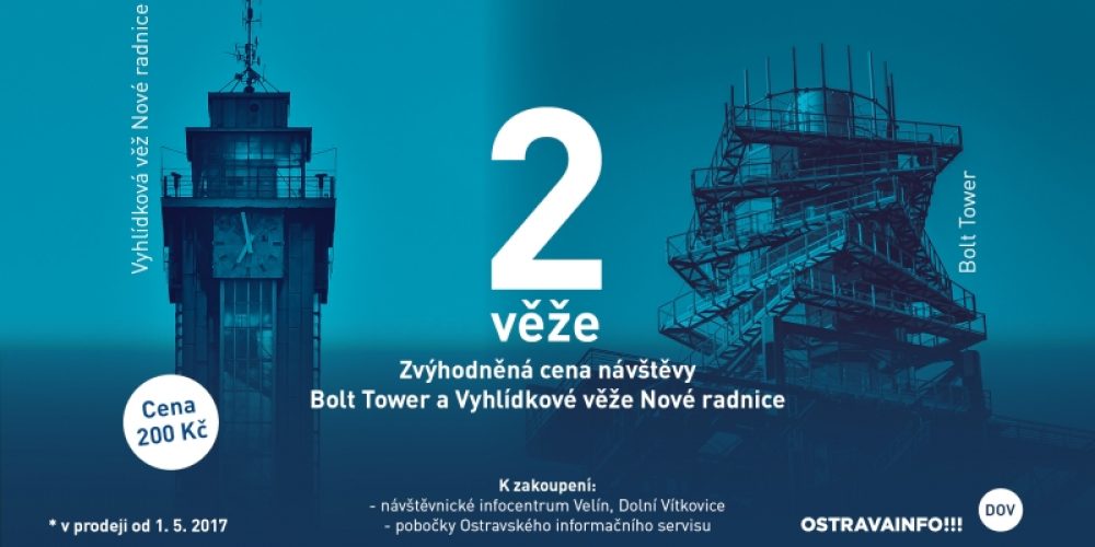 Nový projekt Dvě věže Vám umožní vstup na Bolt Tower a Vyhlídkovou věž Nové radnice za jednotné vstupné