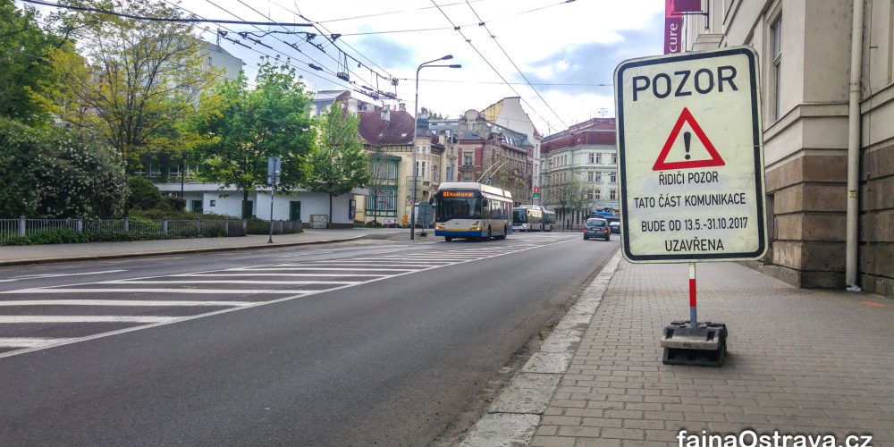 Řidiči obrňte se trpělivostí pří jízdě centrem Ostravy, začíná rekonstrukce Českobratrské ulice
